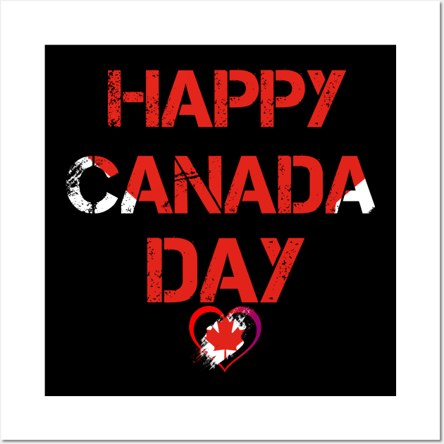 HAPPY CANADA DAY T-SHIRT Wall Art by Teeboom St